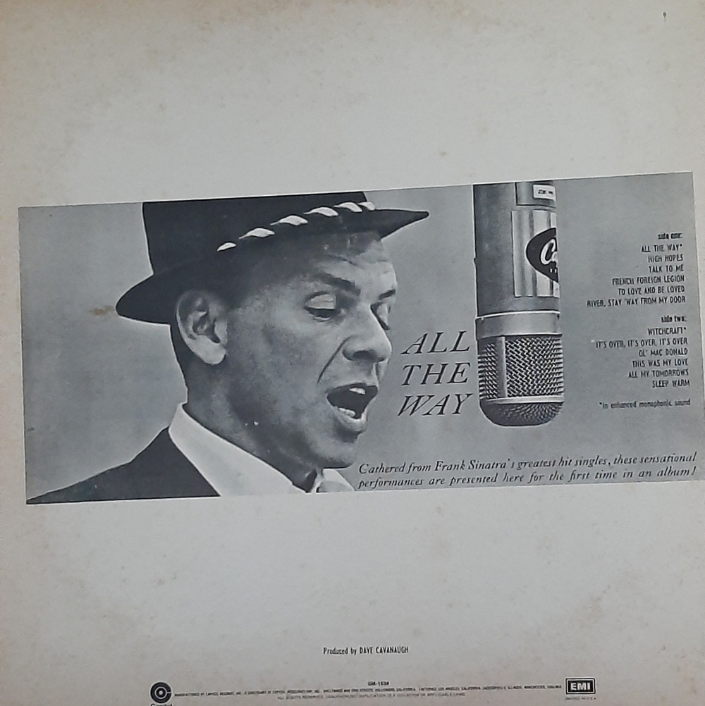 Frank Sinatra all the way LP Capitol SM-1538 * 1976 - Picture 2 of 5
